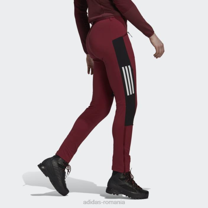 Adidas pantaloni de alpinism techrock roșii femei roșu 2JBN17281