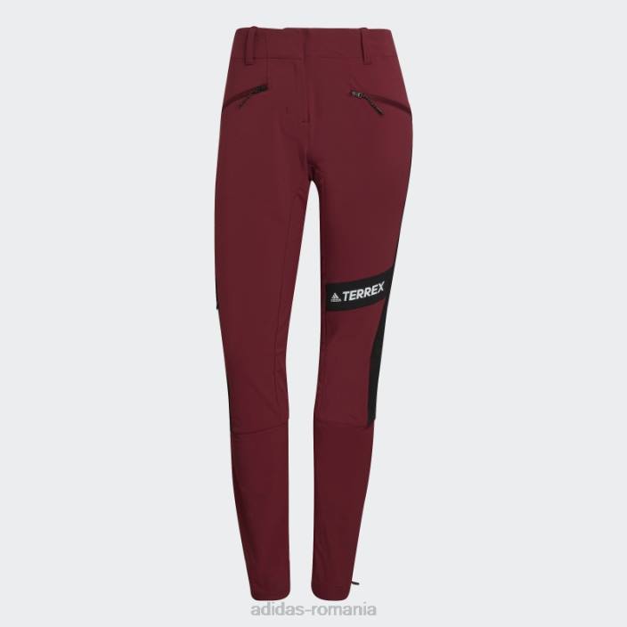 Adidas pantaloni de alpinism techrock roșii femei roșu 2JBN17281
