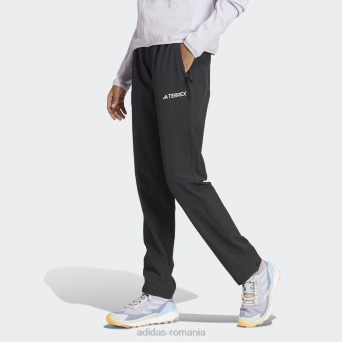 Adidas pantaloni de drumeție terrex liteflex negri femei negru 2JBN9926