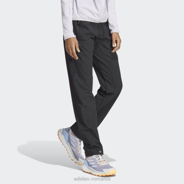 Adidas pantaloni de drumeție terrex liteflex negri femei negru 2JBN9926