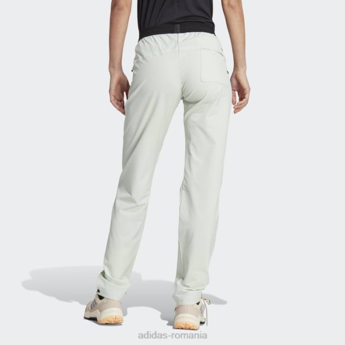 Adidas pantaloni de drumeție terrex liteflex verzi femei verde 2JBN10154