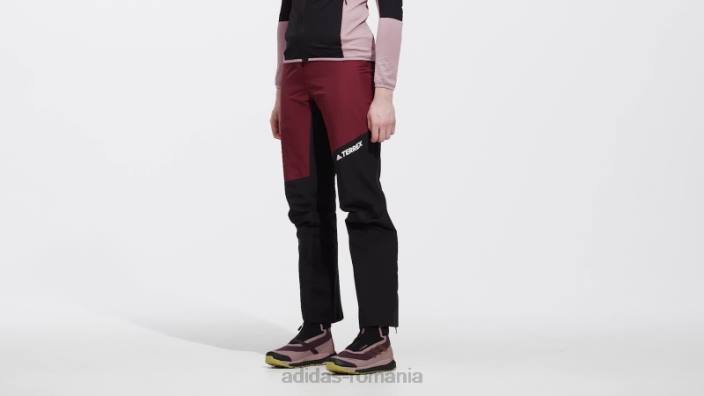 Adidas pantaloni de trening terrex techrock gore-tex pro roșii femei roșu 2JBN17263