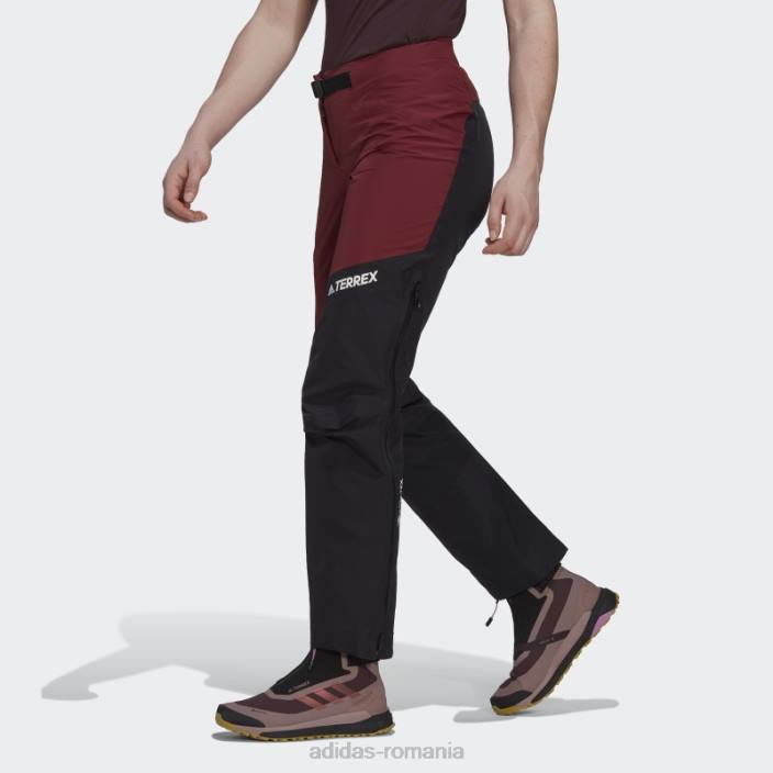 Adidas pantaloni de trening terrex techrock gore-tex pro roșii femei roșu 2JBN17263