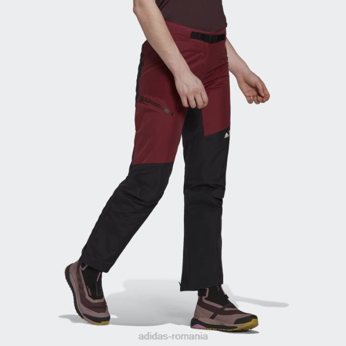 Adidas pantaloni de trening terrex techrock gore-tex pro roșii femei roșu 2JBN17263