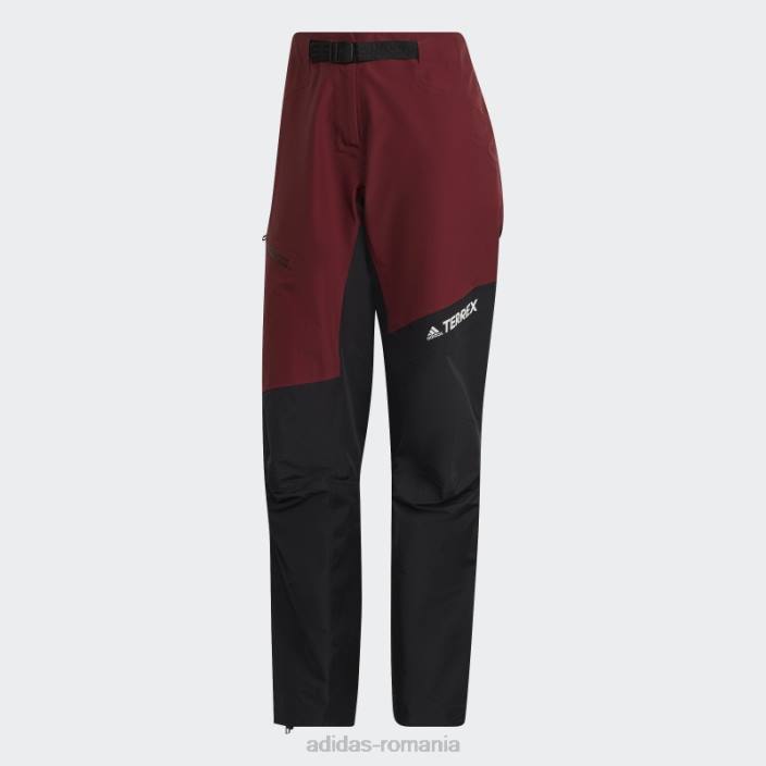 Adidas pantaloni de trening terrex techrock gore-tex pro roșii femei roșu 2JBN17263