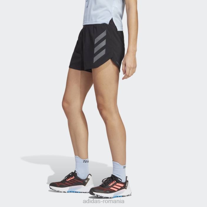 Adidas pantaloni scurți de alergare terrex agravic negru femei negru 2JBN17095