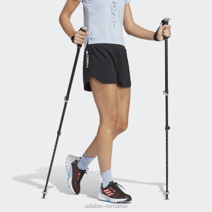 Adidas pantaloni scurți de alergare terrex agravic negru femei negru 2JBN17095
