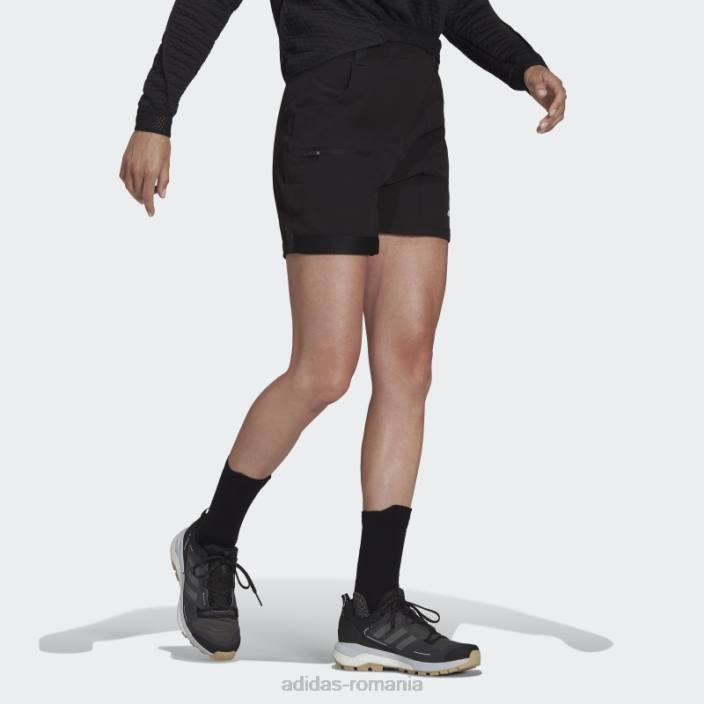 Adidas pantaloni scurți de drumeție negri terrex zupahike femei negru 2JBN16775
