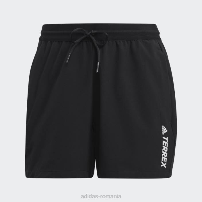 Adidas pantaloni scurți de drumeție terrex liteflex negri femei negru 2JBN17323