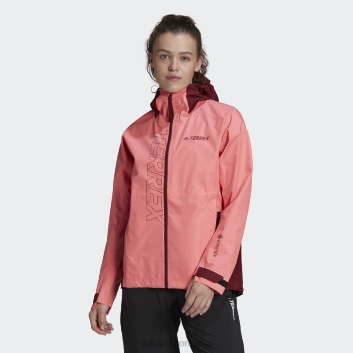 Adidas roșu acid terrex gore-tex paclite jachetă de ploaie femei rosu acid/rosu 2JBN10546