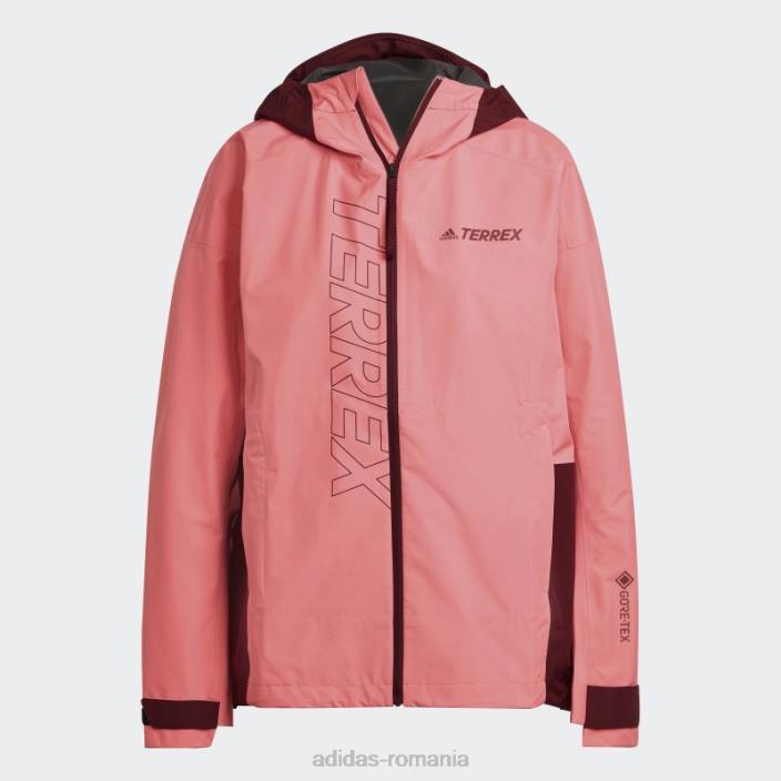 Adidas roșu acid terrex gore-tex paclite jachetă de ploaie femei rosu acid/rosu 2JBN10546