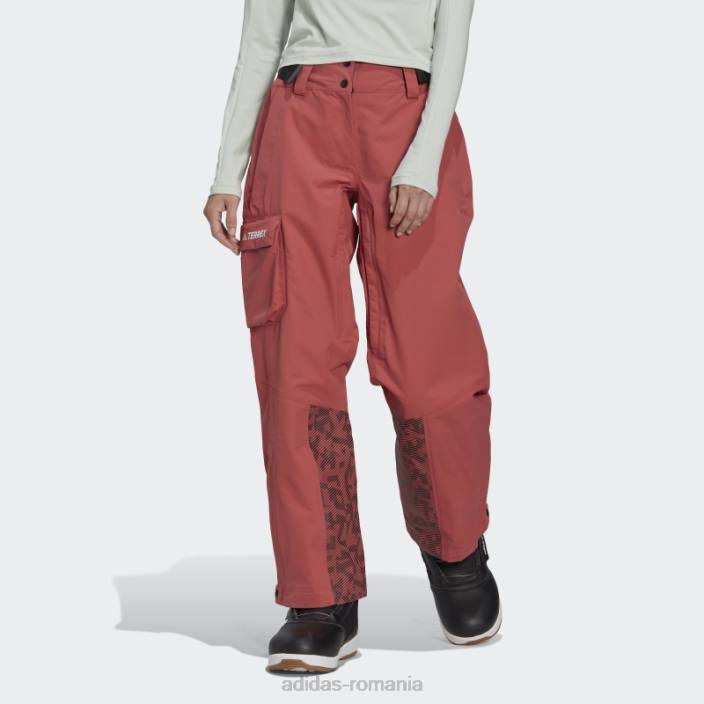 Adidas roșu terrex 3l nailon pentru zăpadă post-consum pantaloni adidas femei roșu 2JBN17229