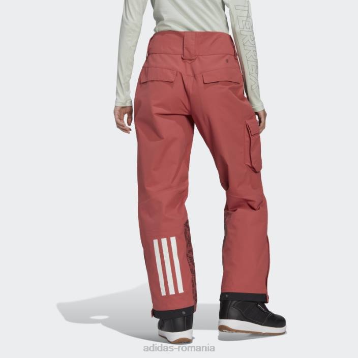 Adidas roșu terrex 3l nailon pentru zăpadă post-consum pantaloni adidas femei roșu 2JBN17229