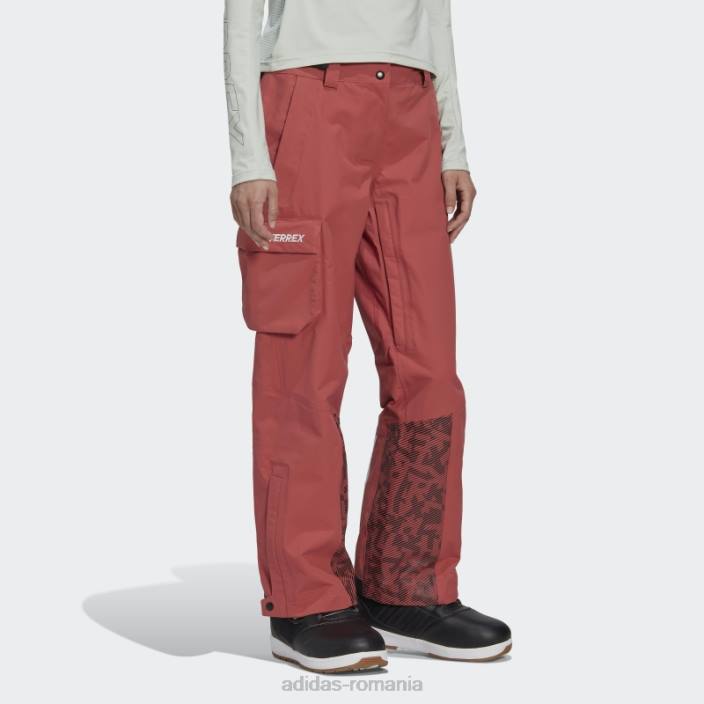 Adidas roșu terrex 3l nailon pentru zăpadă post-consum pantaloni adidas femei roșu 2JBN17229