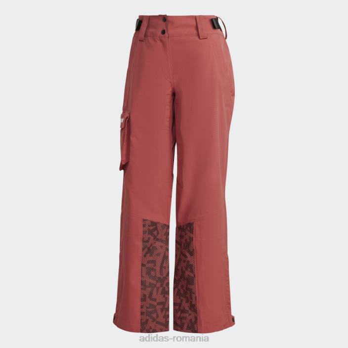 Adidas roșu terrex 3l nailon pentru zăpadă post-consum pantaloni adidas femei roșu 2JBN17229