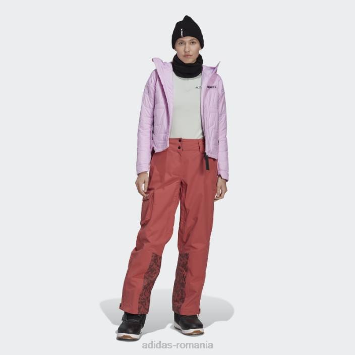 Adidas roșu terrex 3l nailon pentru zăpadă post-consum pantaloni adidas femei roșu 2JBN17229