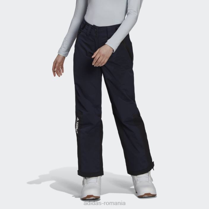 Adidas stațiune două straturi izolate stretch pantaloni de trening cerneală femei cerneală/negru 2JBN17330