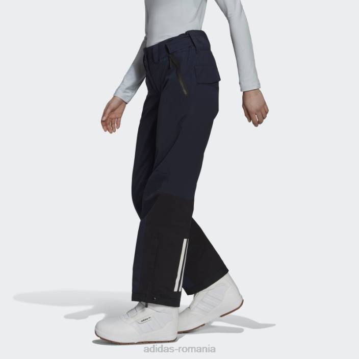 Adidas stațiune două straturi izolate stretch pantaloni de trening cerneală femei cerneală/negru 2JBN17330