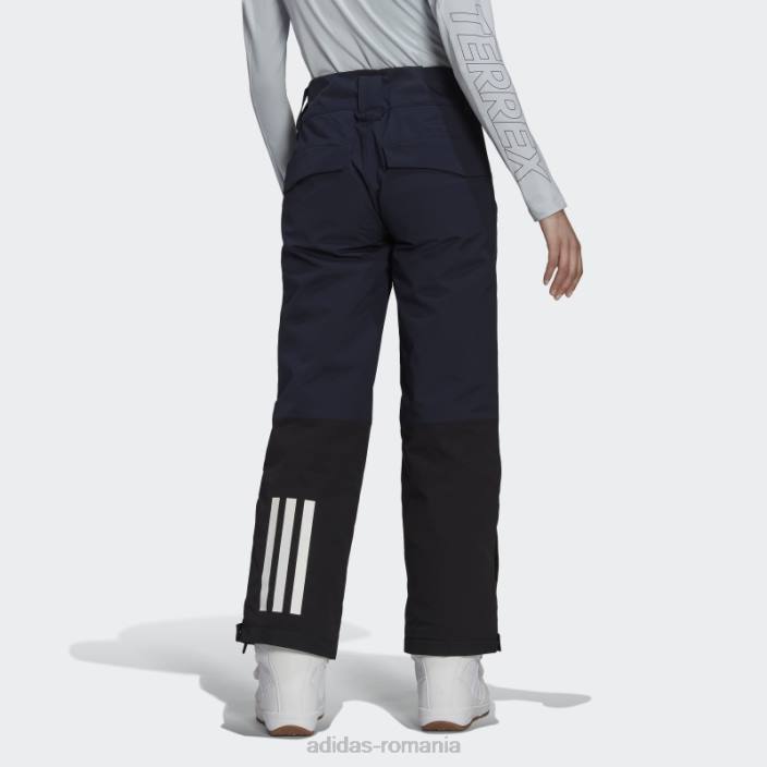 Adidas stațiune două straturi izolate stretch pantaloni de trening cerneală femei cerneală/negru 2JBN17330