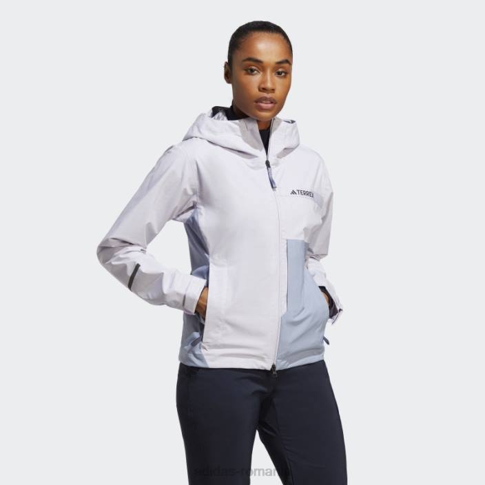 Adidas terrex multi rain.rdy jacheta de ploaie 2,5 straturi argintiu zori femei zori argintii 2JBN17047