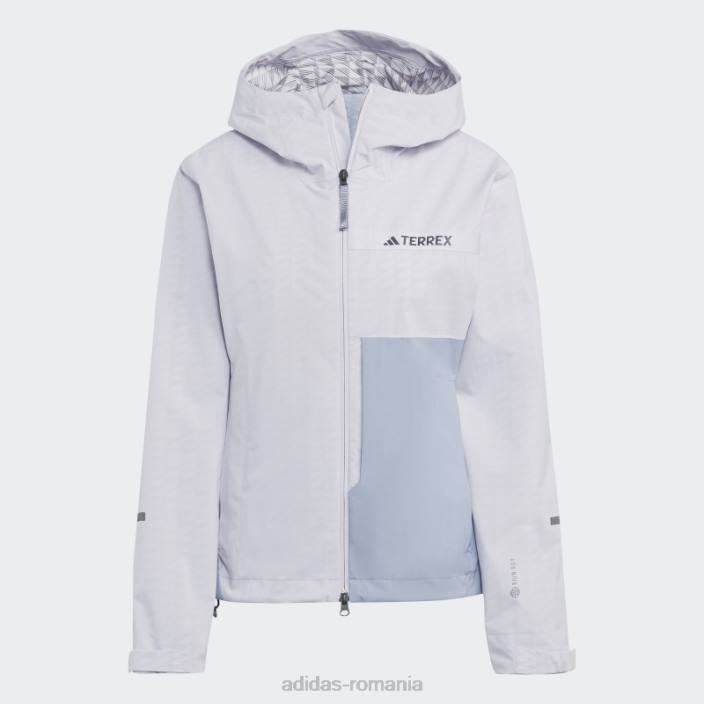 Adidas terrex multi rain.rdy jacheta de ploaie 2,5 straturi argintiu zori femei zori argintii 2JBN17047