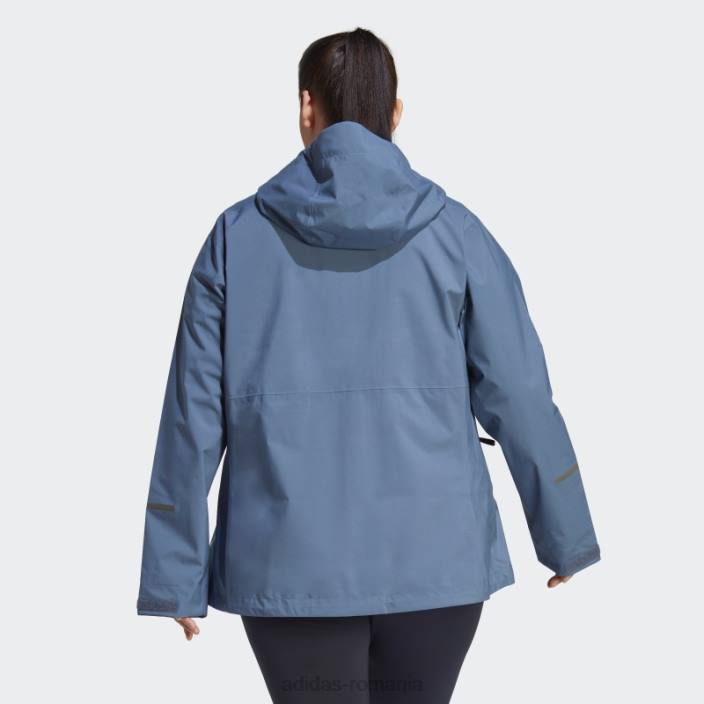 Adidas terrex multi rain.rdy jacheta de ploaie 2,5 straturi (plus size) otel femei oţel 2JBN17126
