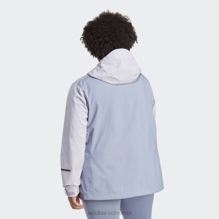 Adidas terrex multi rain.rdy jacheta de ploaie 2.5 straturi (plus size) silver dawn adidas femei zori argintii 2JBN16992
