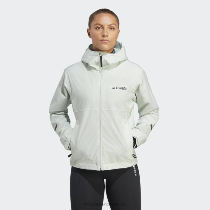 Adidas terrex multi rain.rdy jacheta de ploaie 2 straturi 2 verde femei verde 2JBN17288