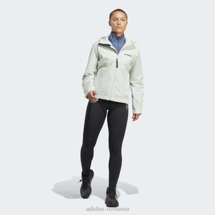 Adidas terrex multi rain.rdy jacheta de ploaie 2 straturi 2 verde femei verde 2JBN17288