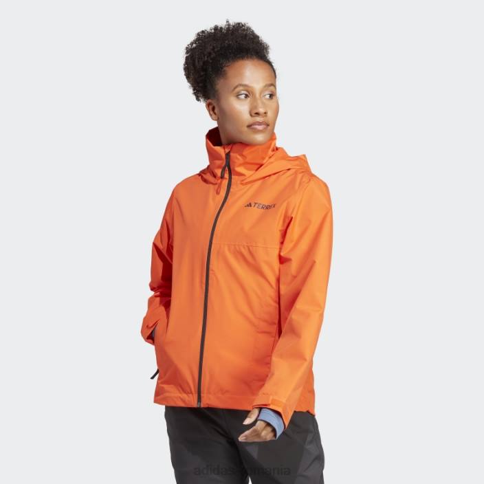 Adidas terrex multi rain.rdy jacheta de ploaie 2 straturi portocaliu femei portocale 2JBN16963
