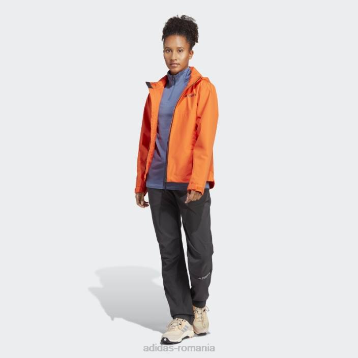Adidas terrex multi rain.rdy jacheta de ploaie 2 straturi portocaliu femei portocale 2JBN16963