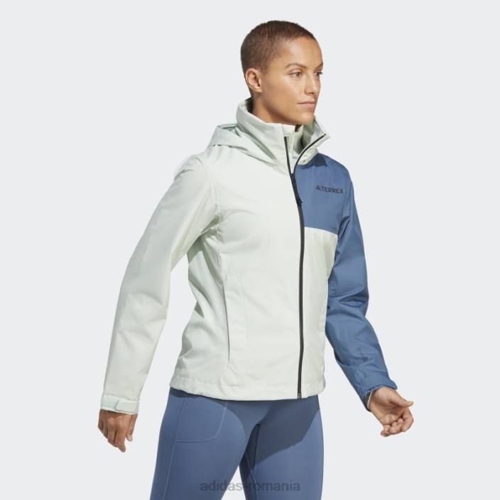 Adidas terrex multi rain.rdy jacheta de ploaie 2 straturi verde femei verde 2JBN17335