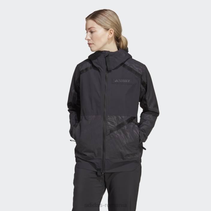 Adidas terrex utilitas rain.rdy jacheta de ploaie 2.5 straturi negru adidas femei negru 2JBN17082