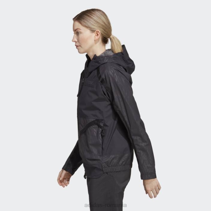 Adidas terrex utilitas rain.rdy jacheta de ploaie 2.5 straturi negru adidas femei negru 2JBN17082