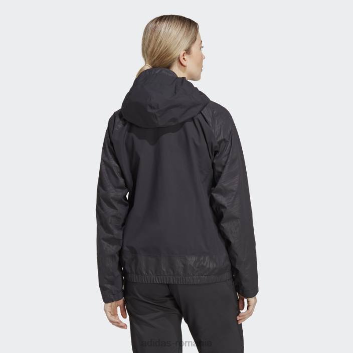 Adidas terrex utilitas rain.rdy jacheta de ploaie 2.5 straturi negru adidas femei negru 2JBN17082