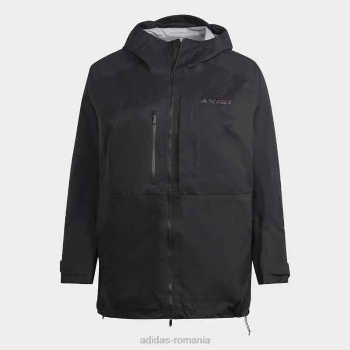 Adidas terrex xploric rain.rdy geaca de drumetie (plus size) neagra femei negru 2JBN17132