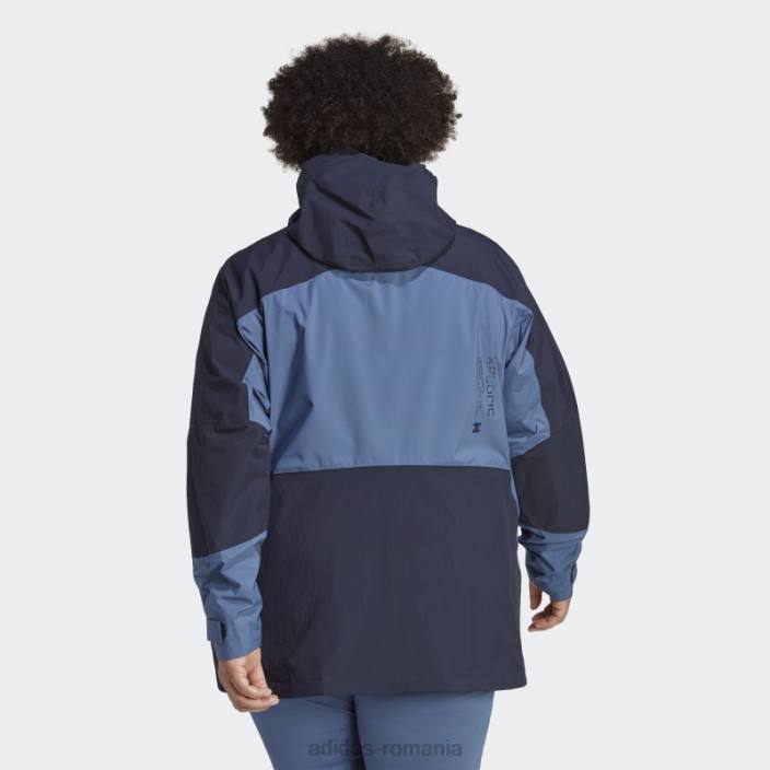 Adidas terrex xploric rain.rdy geaca de drumetie (plus size) otel femei oţel 2JBN16993