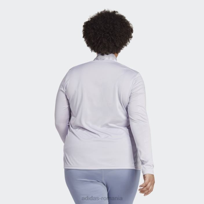 Adidas top cu mânecă lungă cu jumătate de fermoar terrex (plus mărime) argintiu adidas femei zori argintii 2JBN17178