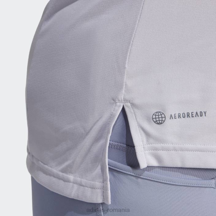 Adidas top cu mânecă lungă cu jumătate de fermoar terrex (plus mărime) argintiu adidas femei zori argintii 2JBN17178