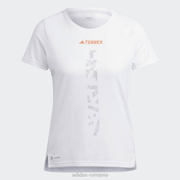 Adidas tricou alb Terrex Agravic trail running adidas femei alb 2JBN17007