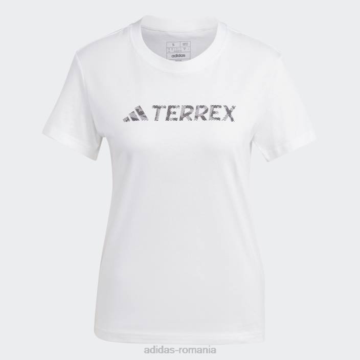 Adidas tricou cu logo terrex clasic alb femei alb 2JBN9943