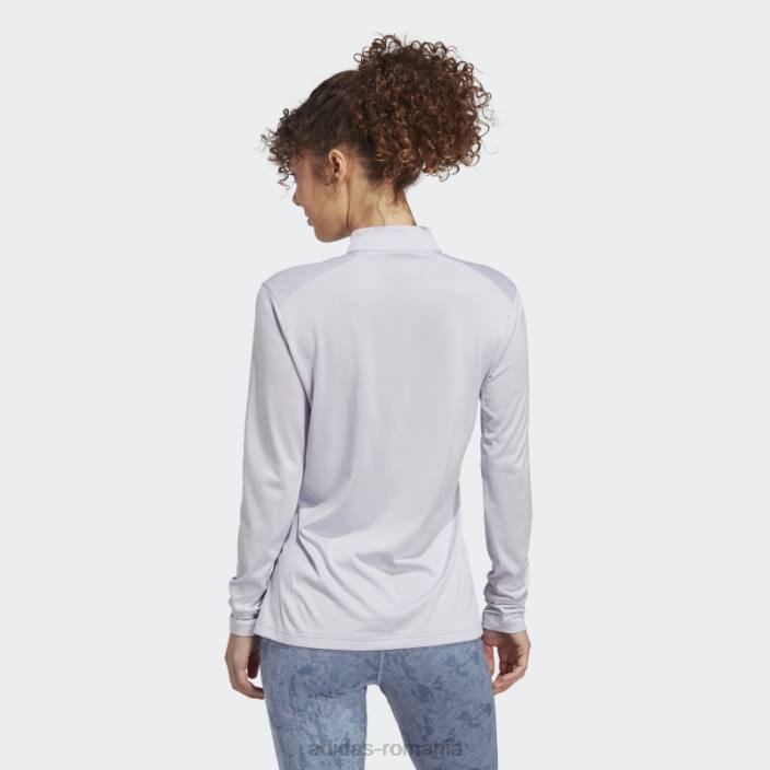 Adidas tricou cu mânecă lungă cu jumătate de fermoar argintiu terrex adidas femei zori argintii 2JBN9891
