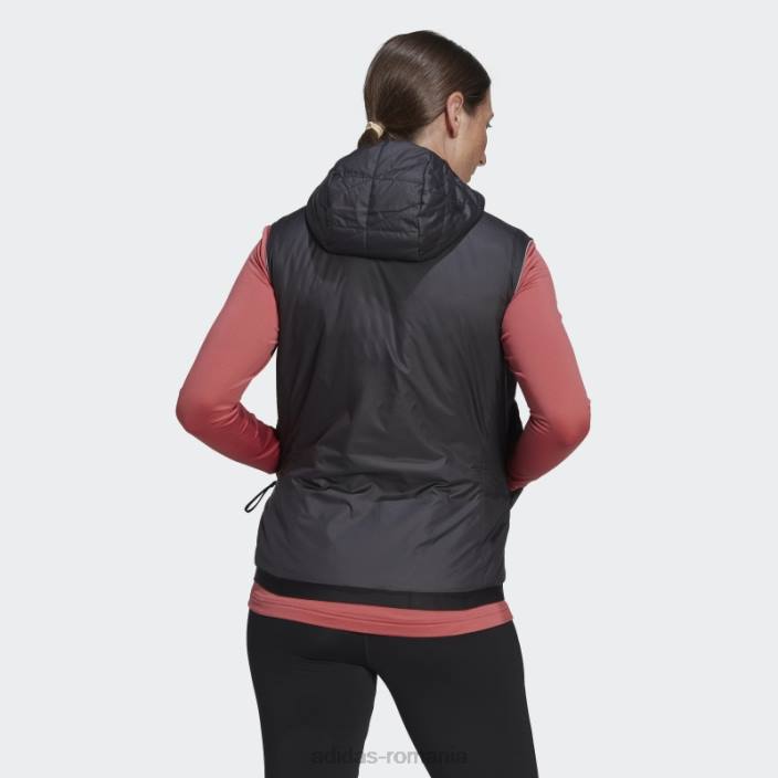 Adidas vestă neagră elegantă cu izolație multiplă adidas femei negru 2JBN10239