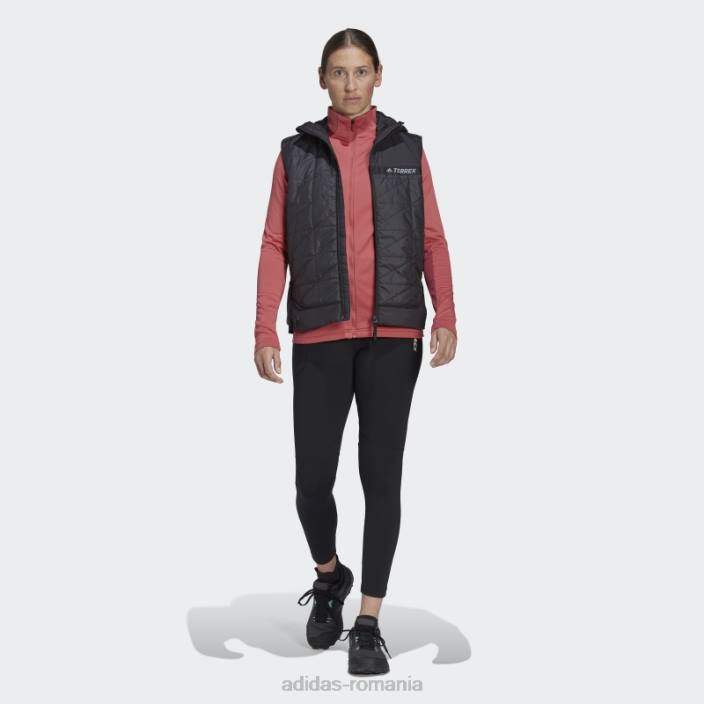 Adidas vestă neagră elegantă cu izolație multiplă adidas femei negru 2JBN10239