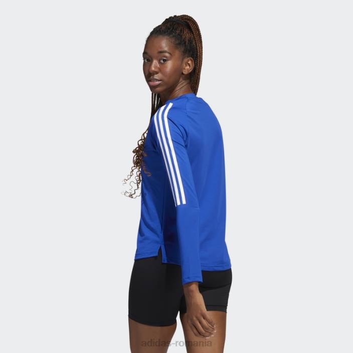 Adidas tricou hilo cu mânecă lungă albastru regal femei albastru regal/alb 2JBN17407