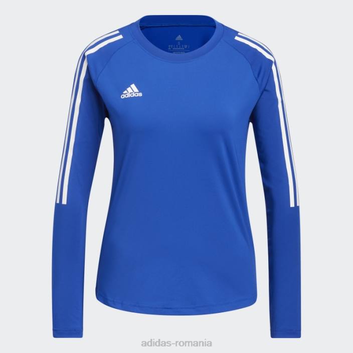 Adidas tricou hilo cu mânecă lungă albastru regal femei albastru regal/alb 2JBN17407