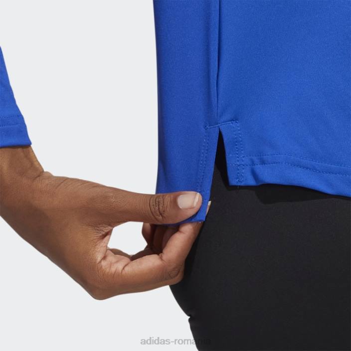 Adidas tricou hilo cu mânecă lungă albastru regal femei albastru regal/alb 2JBN17407
