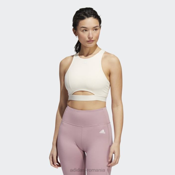 Adidas sutien alb coreflow cu suport mediu femei alb 2JBN2765