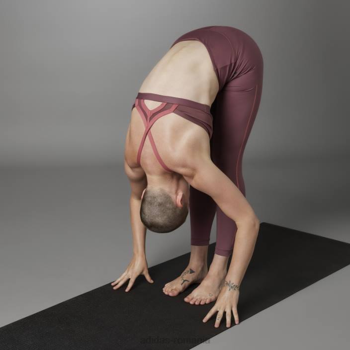 Adidas sutien de susținere ușoară pentru yoga, elegant, visiniu, echilibru autentic femei Burgundia 2JBN2674