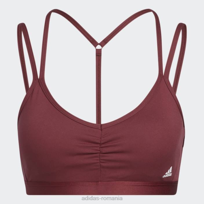 Adidas sutien roșu de susținere a ușoarelor yoga essentials femei roșu 2JBN3065